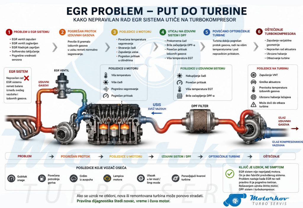 Nepravilan rad EGR sistema i posledice po turbokompresor